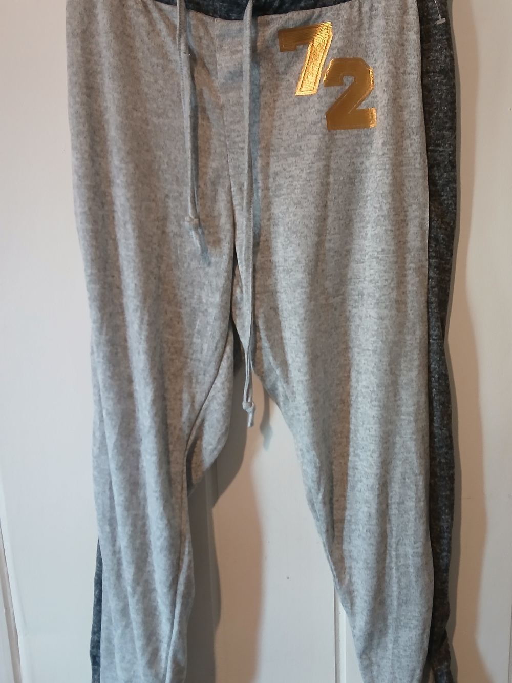 Gray Lounge Joggers with Gold '72' Accent